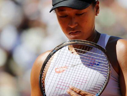 Osaka, durante su partido contra Siniakova.