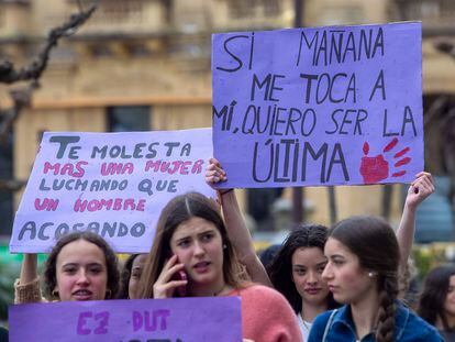 Manifestación del 8-M en San Sebastián.