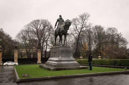 Estatua ecuestre de Leopoldo II, en Bruselas. 