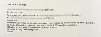 Emails enviados por los participantes en la venta de mascarillas de Baleares investigada en el caso Koldo.