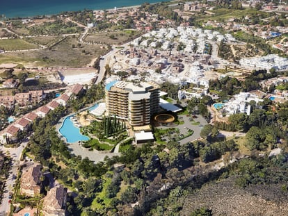 Recreación de la futura reforma del hotel Incosol en Marbella (Málaga)