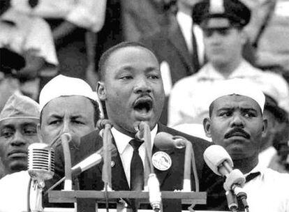 Martin  Luther King, durante su discurso del 28 de agosto de 1963.