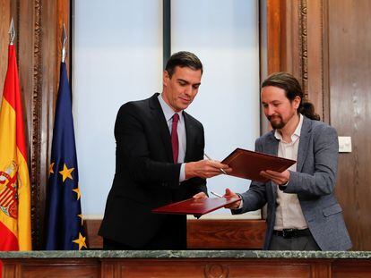 Pedro Sánchez y Pablo Iglesias.