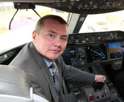 Willie Walsh, a bordo de Boeing 787.