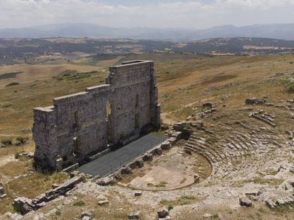 Yacimiento romano de Acinipo, en la provincia de Málaga.