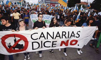 Manifestaci&oacute;n en Las Palmas de Gran Canaria en septiembre de 2013.