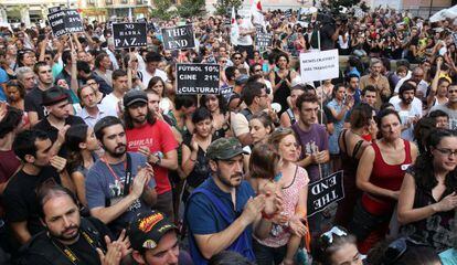 Protesta contra la subida del IVA el pasado julio.