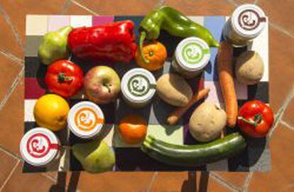 Frutas y verduras de la sierra de Cazorla con las que se elaboran las papillas de Smileat.