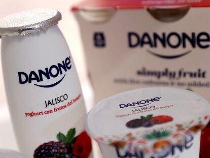 Varios productos de Danone.
