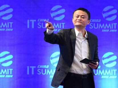Jack Ma, presidente y fundador de Alibaba, en abril en la Cumbre de TI de China 2017, celebrada en Shenzen.
