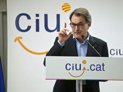 El president de la Generalitat, Artur Mas, a Olot.