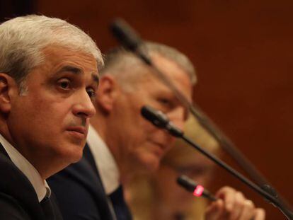 Germ&agrave; Gord&oacute;, durante la comparecencia en el Parlament.