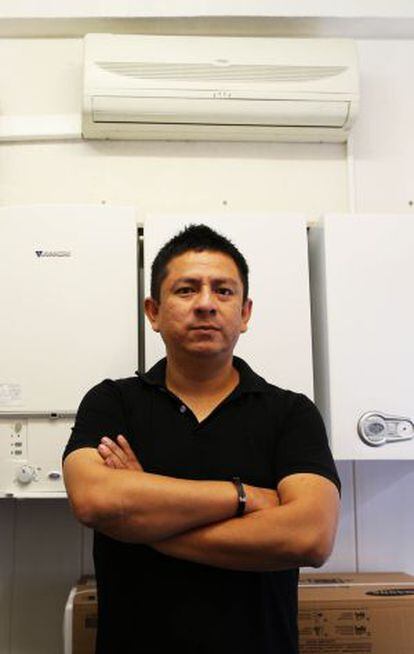 Sergio Gutiérrez, instalador de aire acondicionado en Madrid.