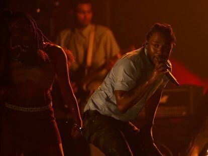 Kendrick Lamar, durante un concierto. 