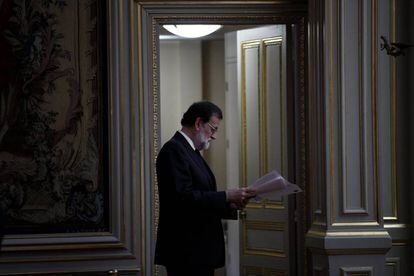 Mariano Rajoy, durante la cumbre europea de París.