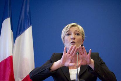 La candidata del Frente Nacional a la presidencia de Francia, Marine Le Pen.