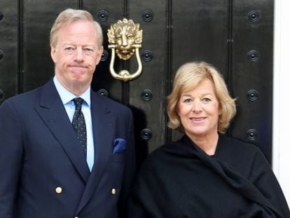 Mark y Carol Thatcher, hijos de la primera ministra brit&aacute;nica.