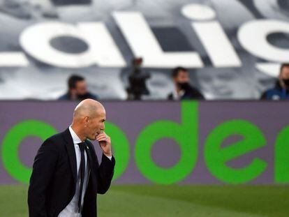 Zinedine Zidane, durante el Madrid-Cádiz en el Alfredo Di Stéfano.