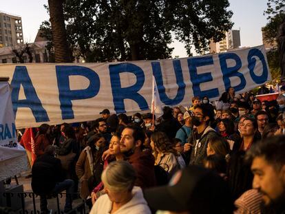 El cierre de campaña a favor de aprobar la nueva Constitución chilena, este fin de semana en Valparaíso.