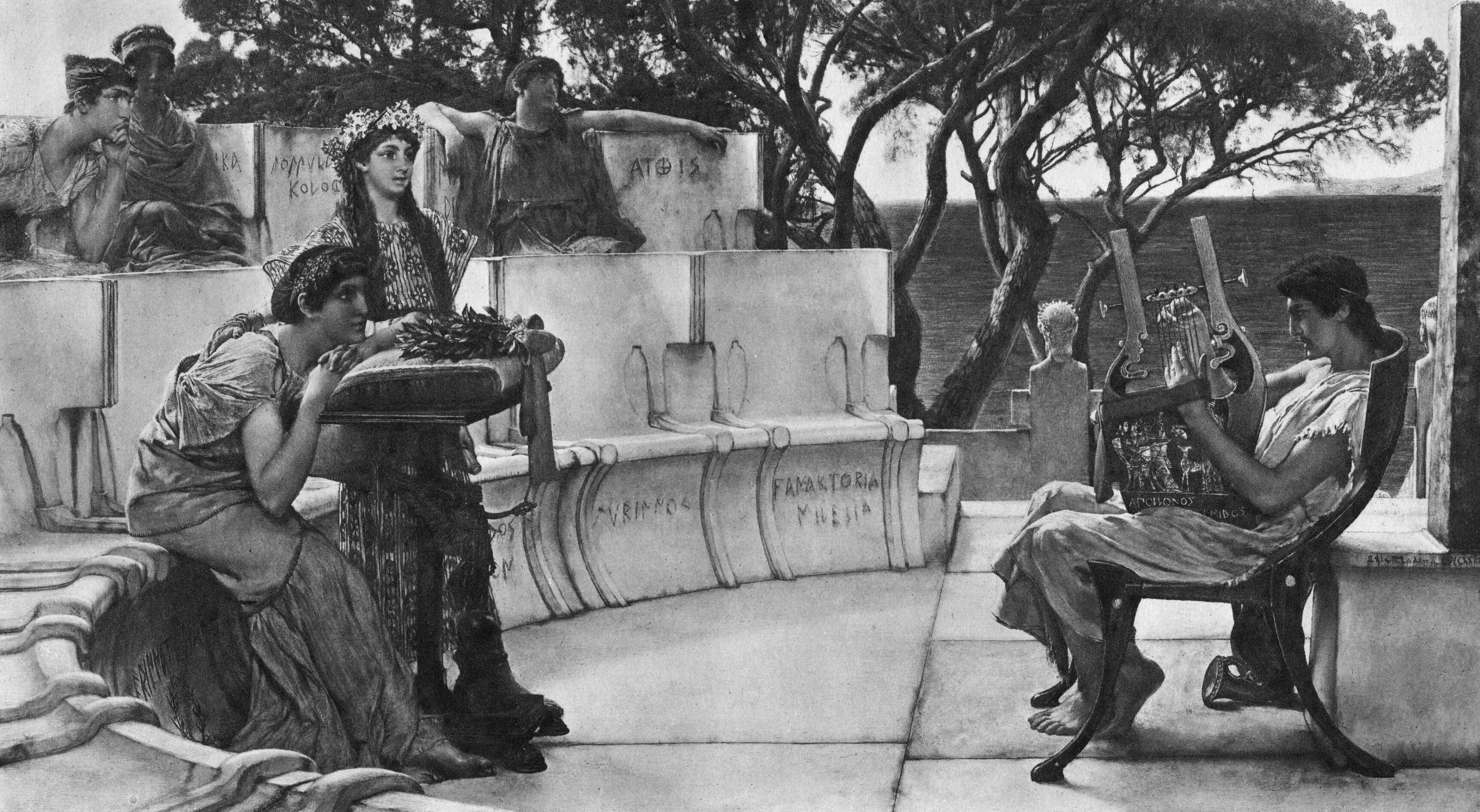 'Safo y Alceo', por Sir Lawrence Alma-Tadema (1881).