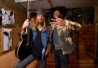 Billy Ray Cyrus and Lil Nas X, creators of the mega-hit 'Old Time Road'.