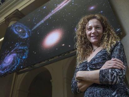 Amina Helmi, astronoma, fotografiada en la Fundacion BBVA