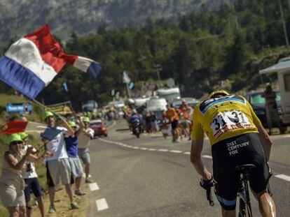 Chris Froome, durante la etapa de ayer.