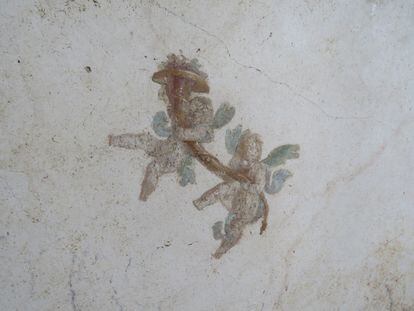Detalle de una pintura romana hallada en Estabia.
