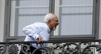 Javad Zarif, ministro de Exteriores de Irán, este lunes en Austria.