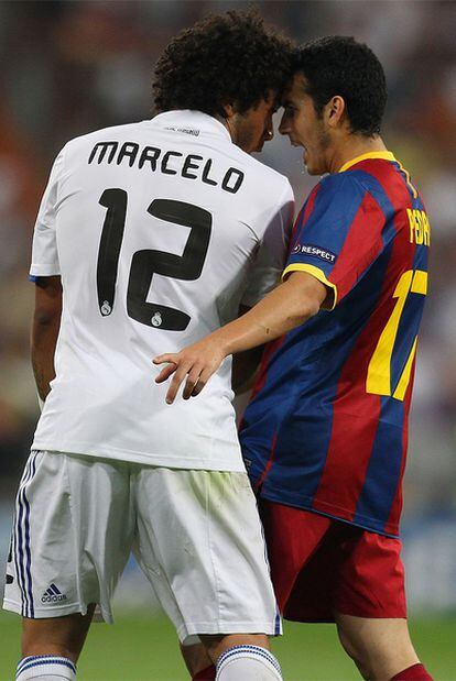 Marcelo y Pedro se encaran.