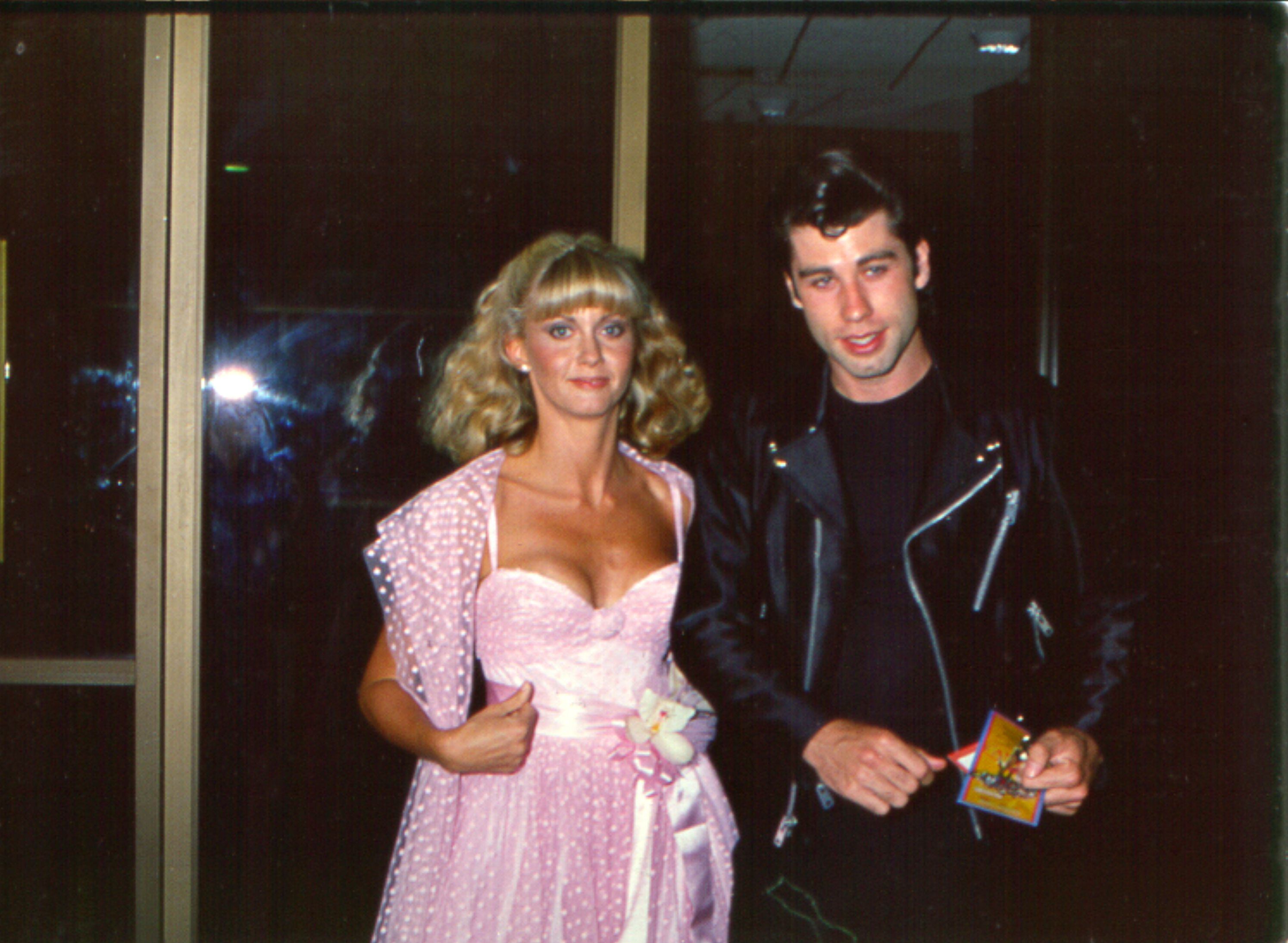 Olivia Newton-John y John Travolta en el estreno de 'Grease' en 1978.