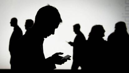 Usuarios en el Mobile World Congress 2018.JUAN BARBOSA