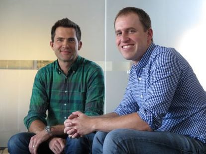 Kevin Gibbs (izquierda) y Bret Taylor, fundadores de la aplicaci&oacute;n Quip.