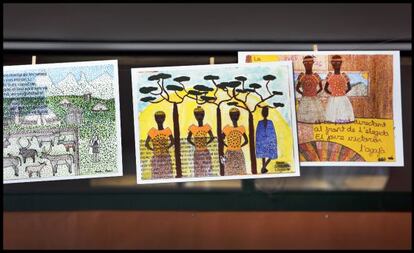 Ilustración elaborada por niños valencianos sobre cuentos de infantes ruandeses.