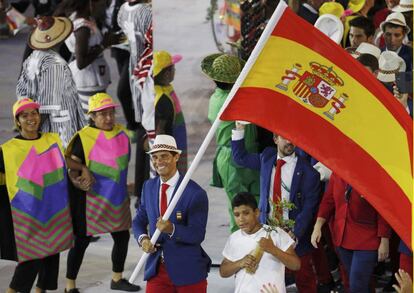 El abanderado espa&ntilde;ol fue Rafael Nadal, quien no pudo serlo en 2012 en Londres por lesi&oacute;n.