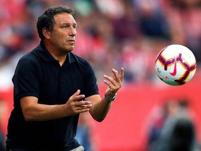 Eusebio, en el estreno del Girona en Montilivi ante el Valladolid. 