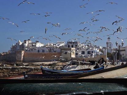 Vista del puerto pesquero de Essaouira.
