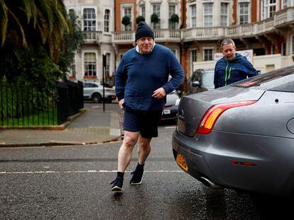 Boris Johnson, este martes por la mañana, por las calles de Londres.
