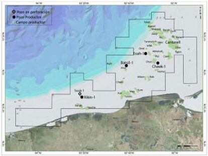 Detalle de los nuevos yacimientos en el Golfo de México.