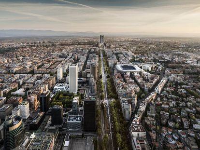 Vista aérea de Madrid.