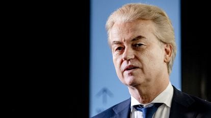 El líder ultra Geert Wilders, a su llegada a una nueva ronda de negociación para formar Gobierno el pasado 1 de febrero.