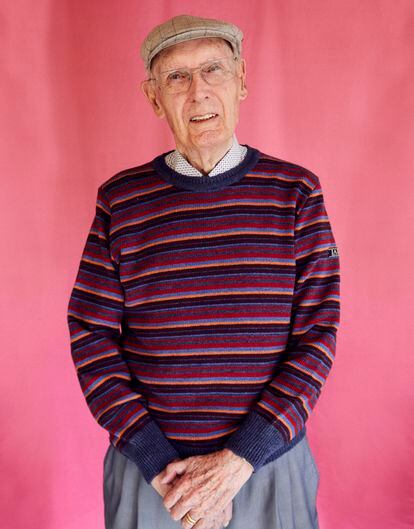 Pere Diumaró on the terrace of his house, where he has written his four books about Granollers.