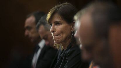 Victoria Álvarez aquest dilluns al Parlament.