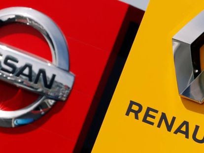 Logo de los fabricantes Nissan y Renault, que forman parte del mismo grupo automovilístico.