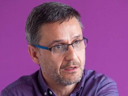 Jorge Uxó, miembro de la secretaría económica de Podemos y candidato al Congreso.