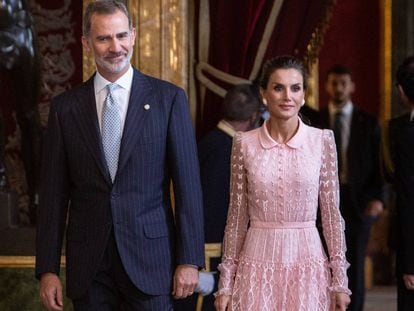 Los Reyes, el pasado 12 de octubre en la recepción el Palacio Real.