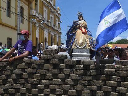 Una barricada de resistencia en Masaya.