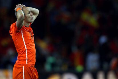 Robben se lamenta durante el encuentro