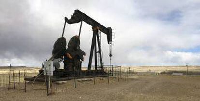 Pozo de petróleo en Casper, Wyoming.