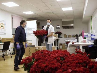 El Clínic reparteix 5.000 roses als pacients i treballadors per Sant Jordi.